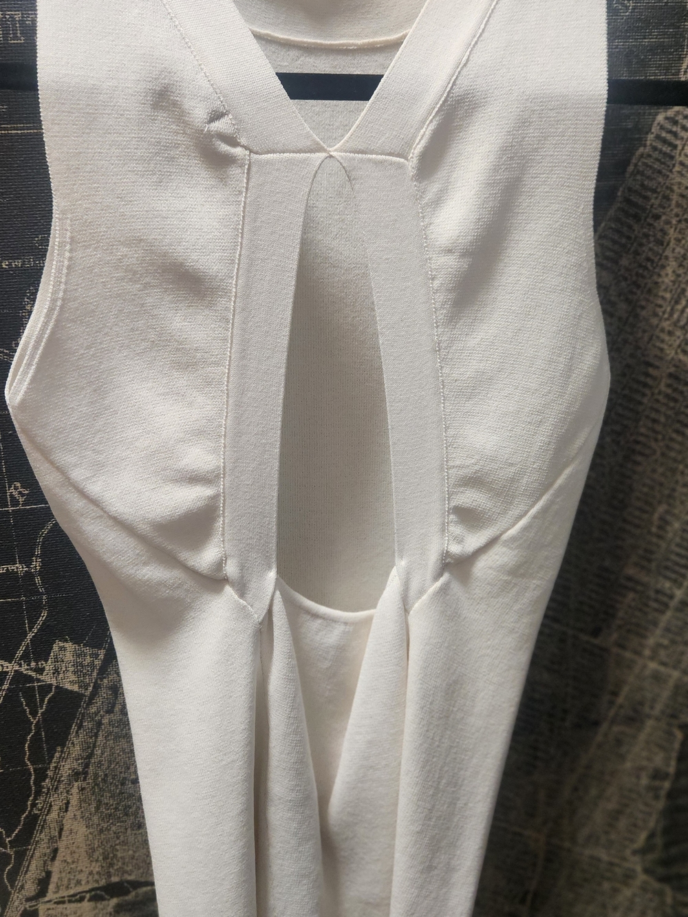 Women's White Keyhole Back Top